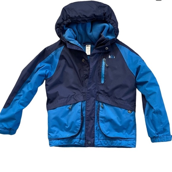 REI Other - REI Boys Timber Mountain Jacket Blue Kids Two-Tone Puffer fleece lined Small 8